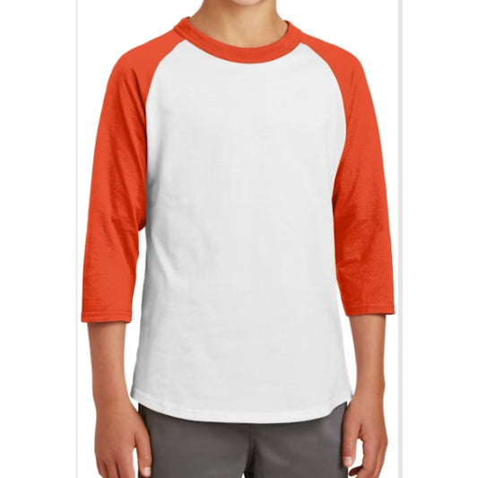 Soffe Youth Baseball/Softball 3/4 Sleeve Shirt - Large, L