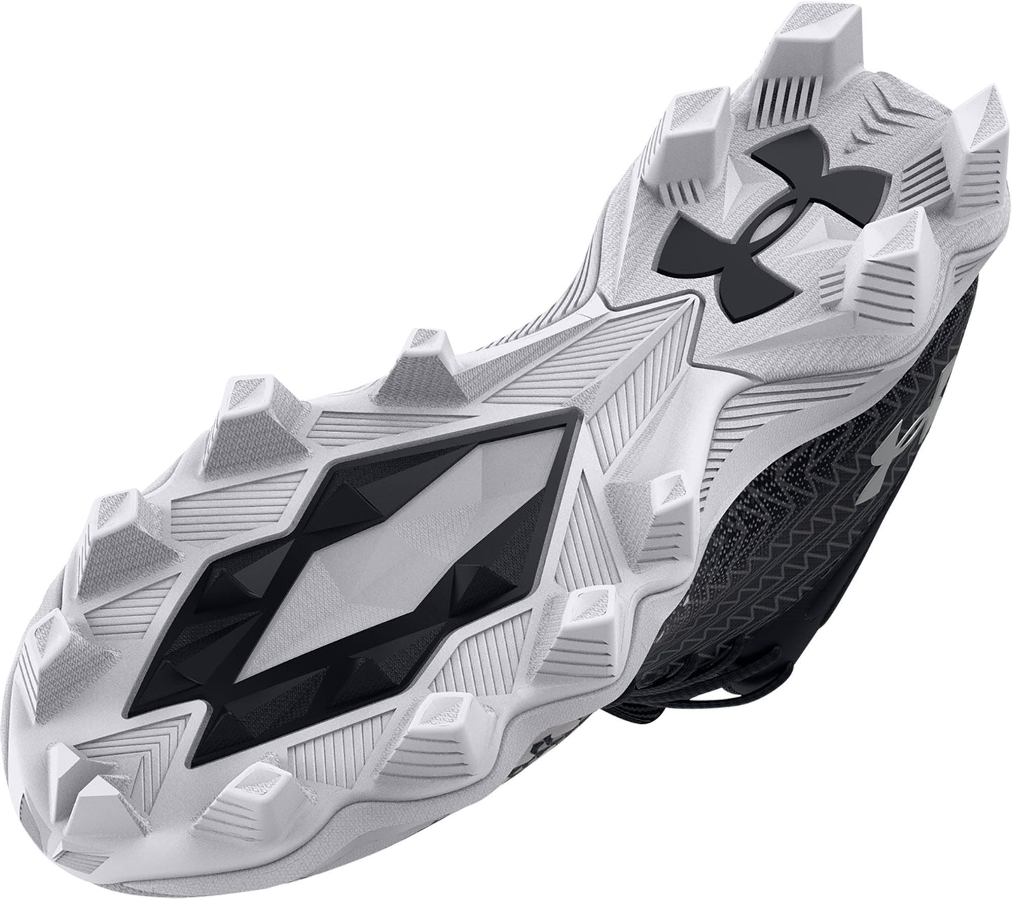 Under Armour Spotlight Franchise 3 Junior RM Football Cleats - Black/White, 12K