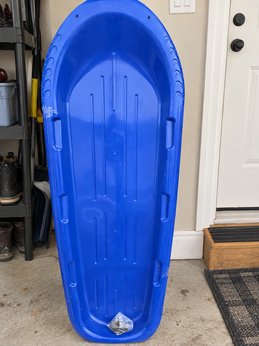 Manitou XL 66-Inch Two-Person Snow Sled with Tow Rope, Blue