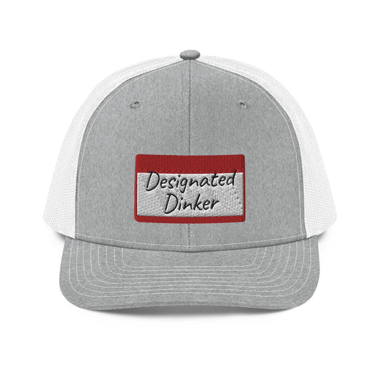 Casual Dinker- Designated Dinker, Trucker SnapBack Pickleball Hat Grey