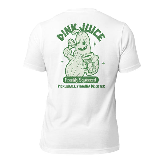 Casual Dinker- Dink Juice, Pickleball T-Shirt, White, Unisex