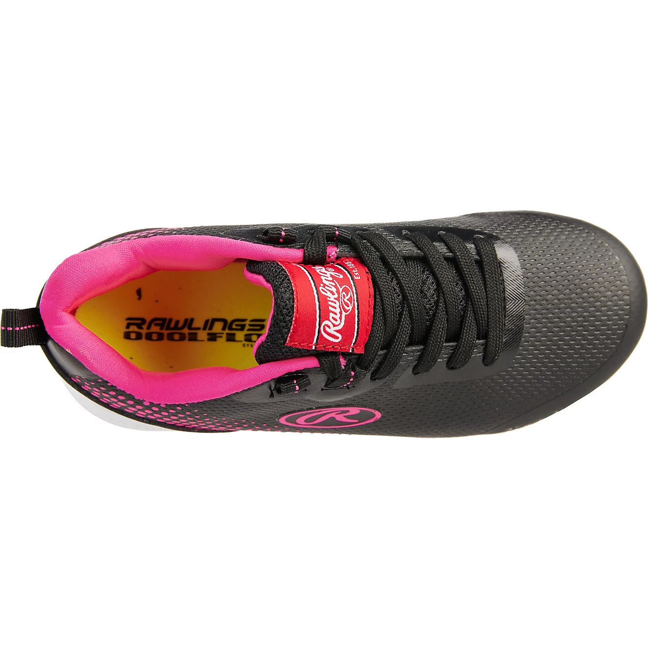 Rawlings Division Low Girls' Baseball Cleats - Black/Pink, Size 10