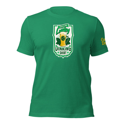 Casual Dinker- Lucky Dinking Clover, Pickleball T-Shirt, Green, Unisex