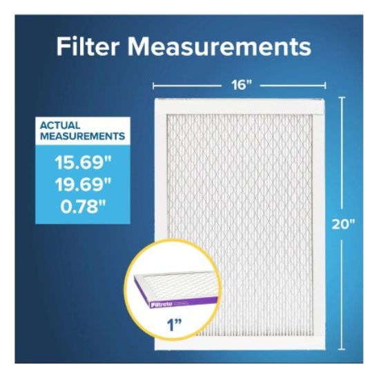 3m Filtrete 16 x 20 x 1 Allergen, Bacteria, Virus 4 pack