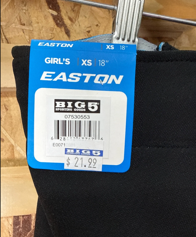 Easton Girls' Fastpitch Softball Pants - Black, Size XS