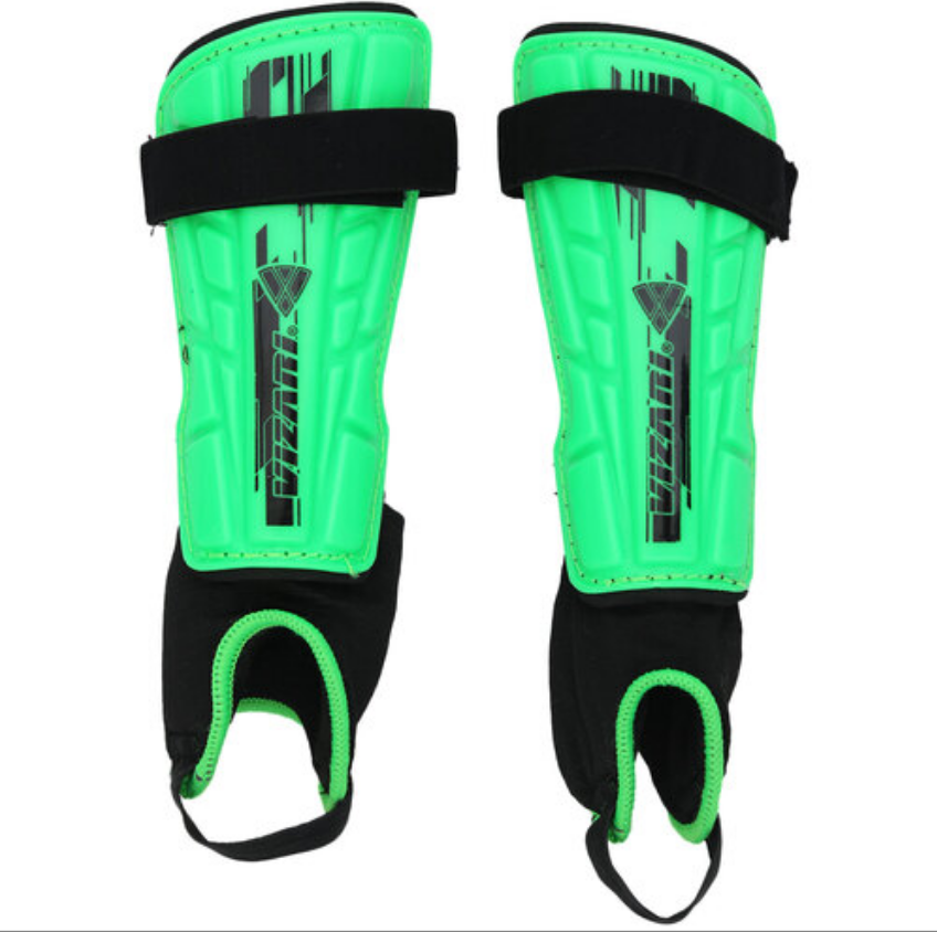 Vizari Avalon Youth Soccer Shin Guards with Ankle Protection - Black/Green