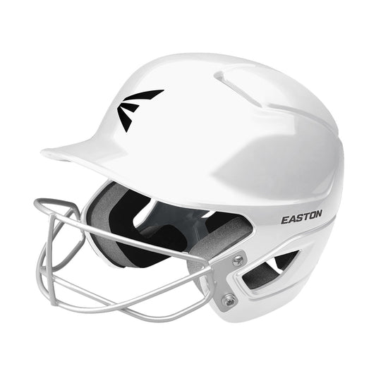 Easton Alpha Baseball & Softball Batting Helmet with Face Guard - White, One Size