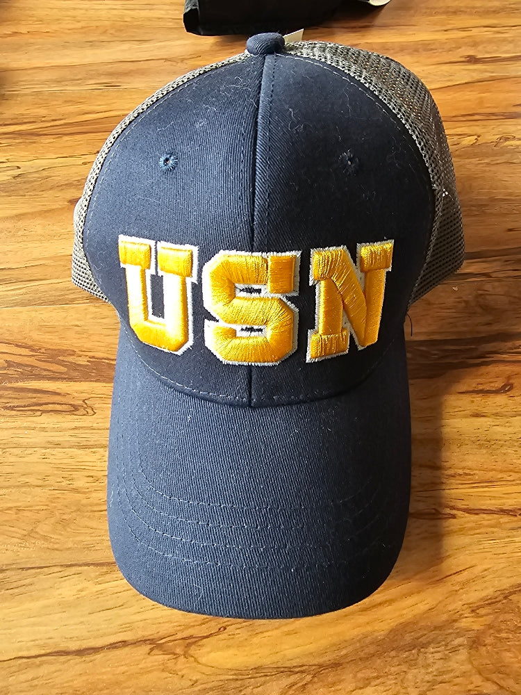 U.S. Navy Official Licensed Trucker Hat - USN Embroidered Mesh Cap