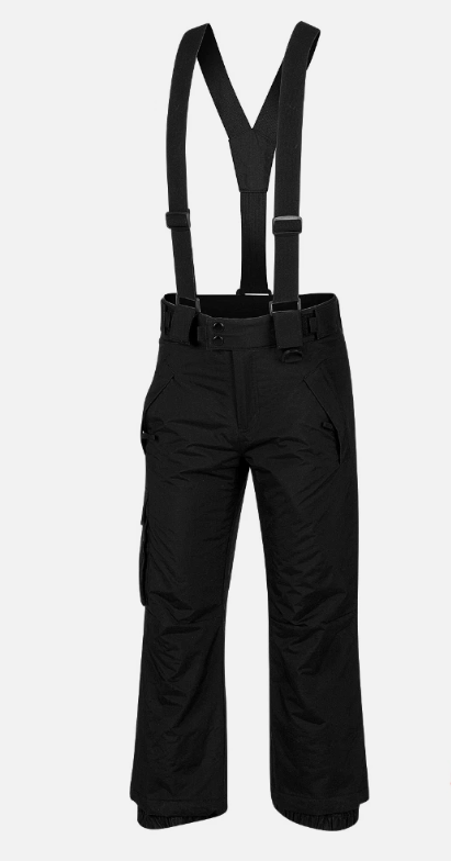 Sport Essentials Youth Insulated Suspender Snow Pants - Black, Size 4