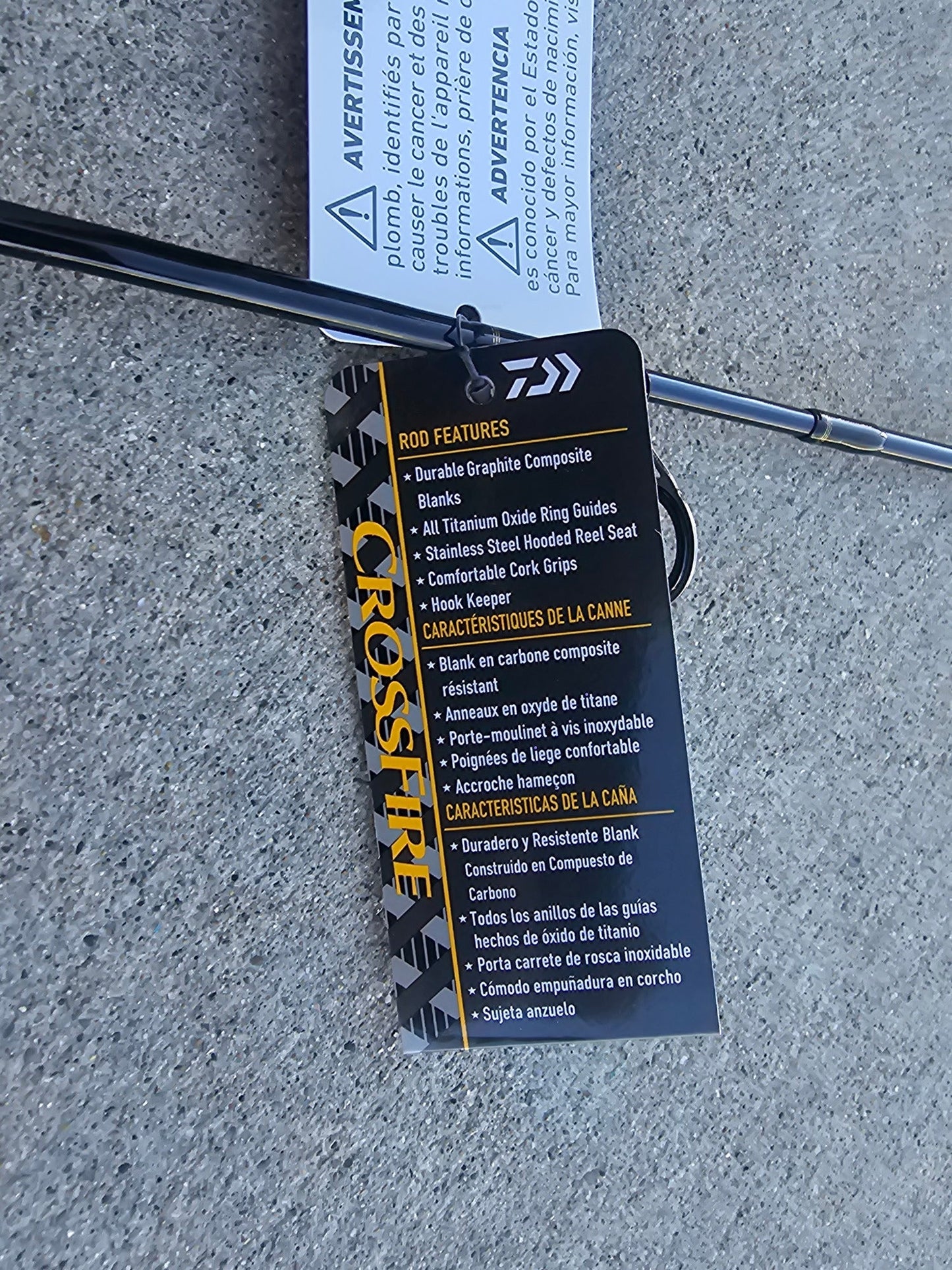 Daiwa Crossfire 5.5' Spinning Fishing Rod - Black/Gold
