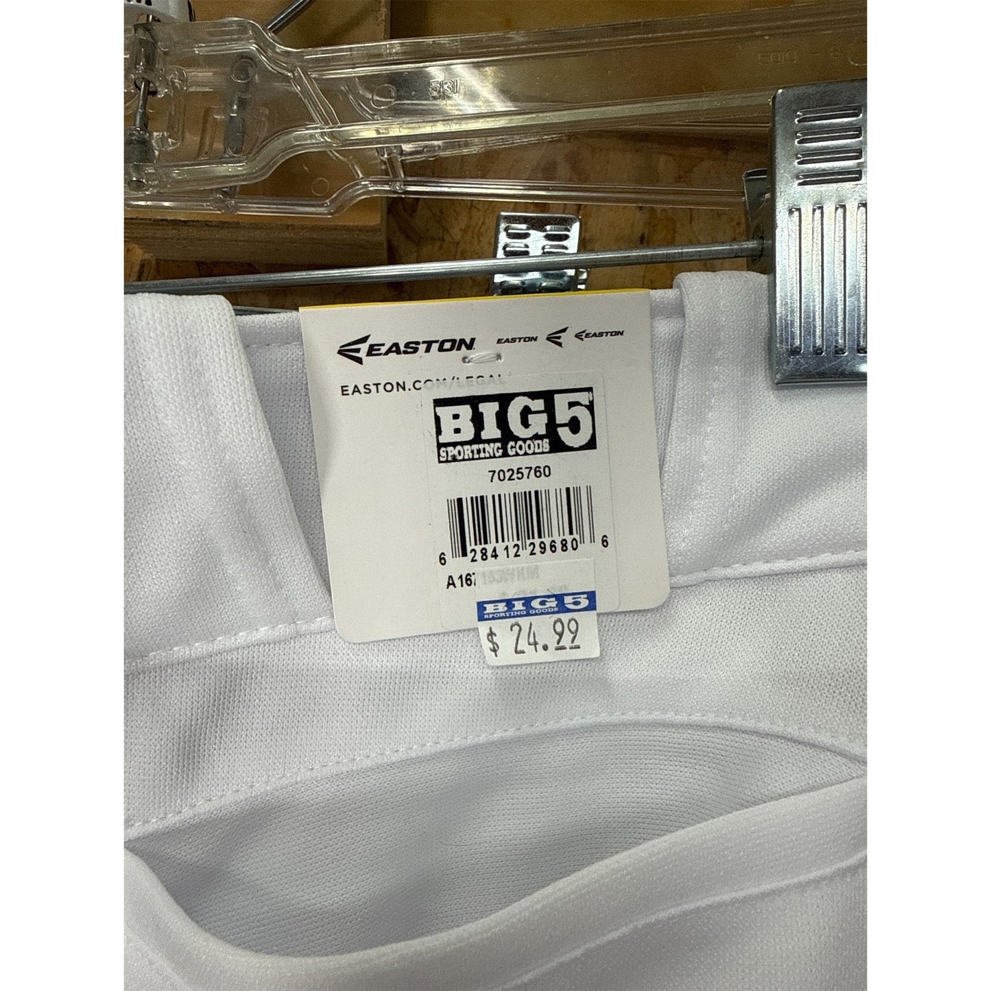 Easton Youth 25 -27 Baseball Pants Size Youth Medium, YM