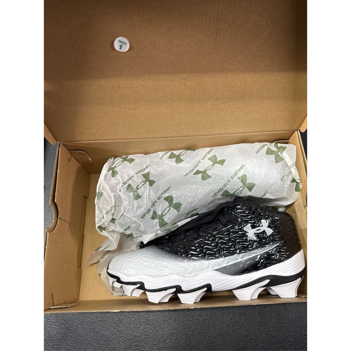 Men's Under Armour Spotlight Hammer Molded Football Cleats 7.5 Black