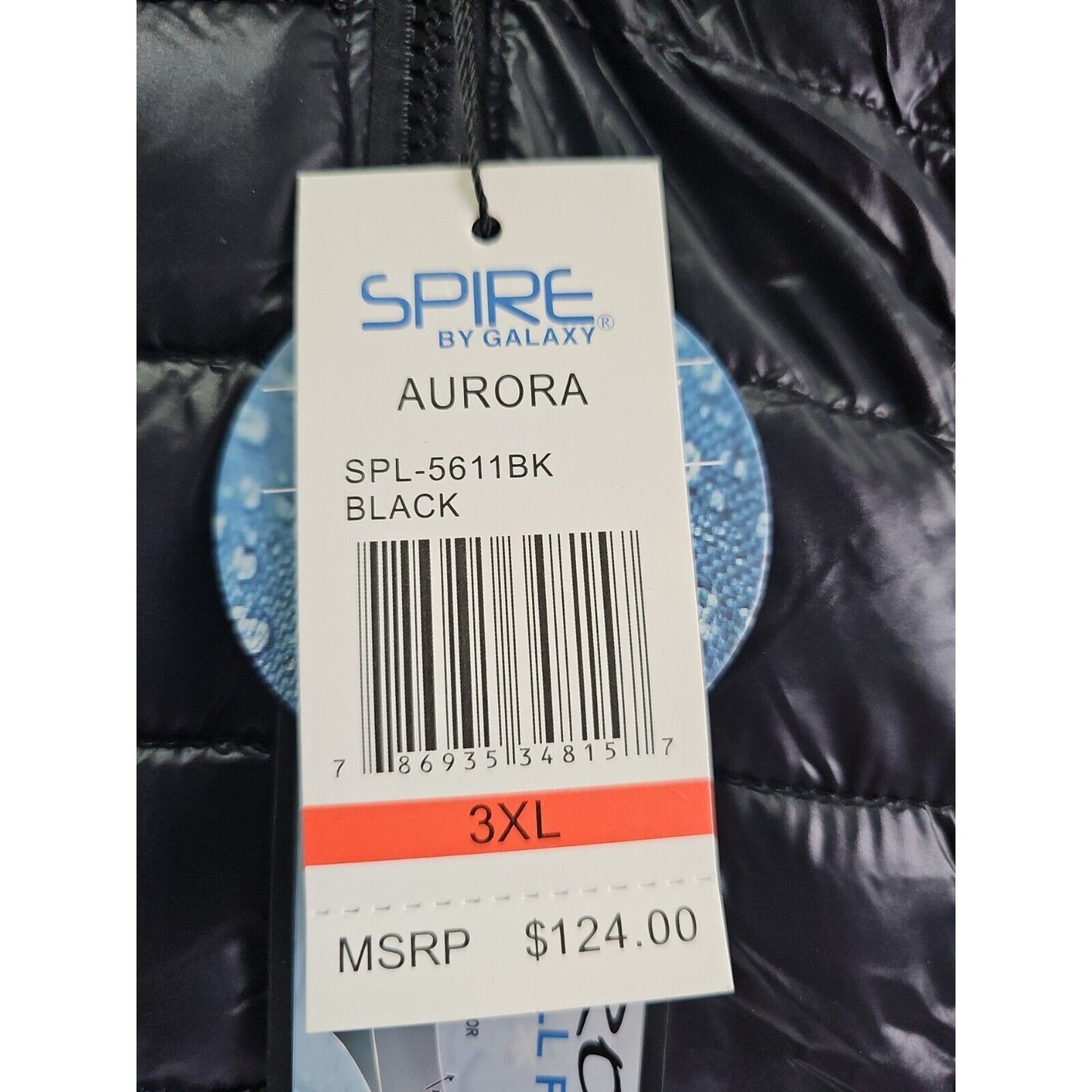 Spire By Galaxy Aurora Women's Puffer Coat Aurora (XXX-Large, Black)