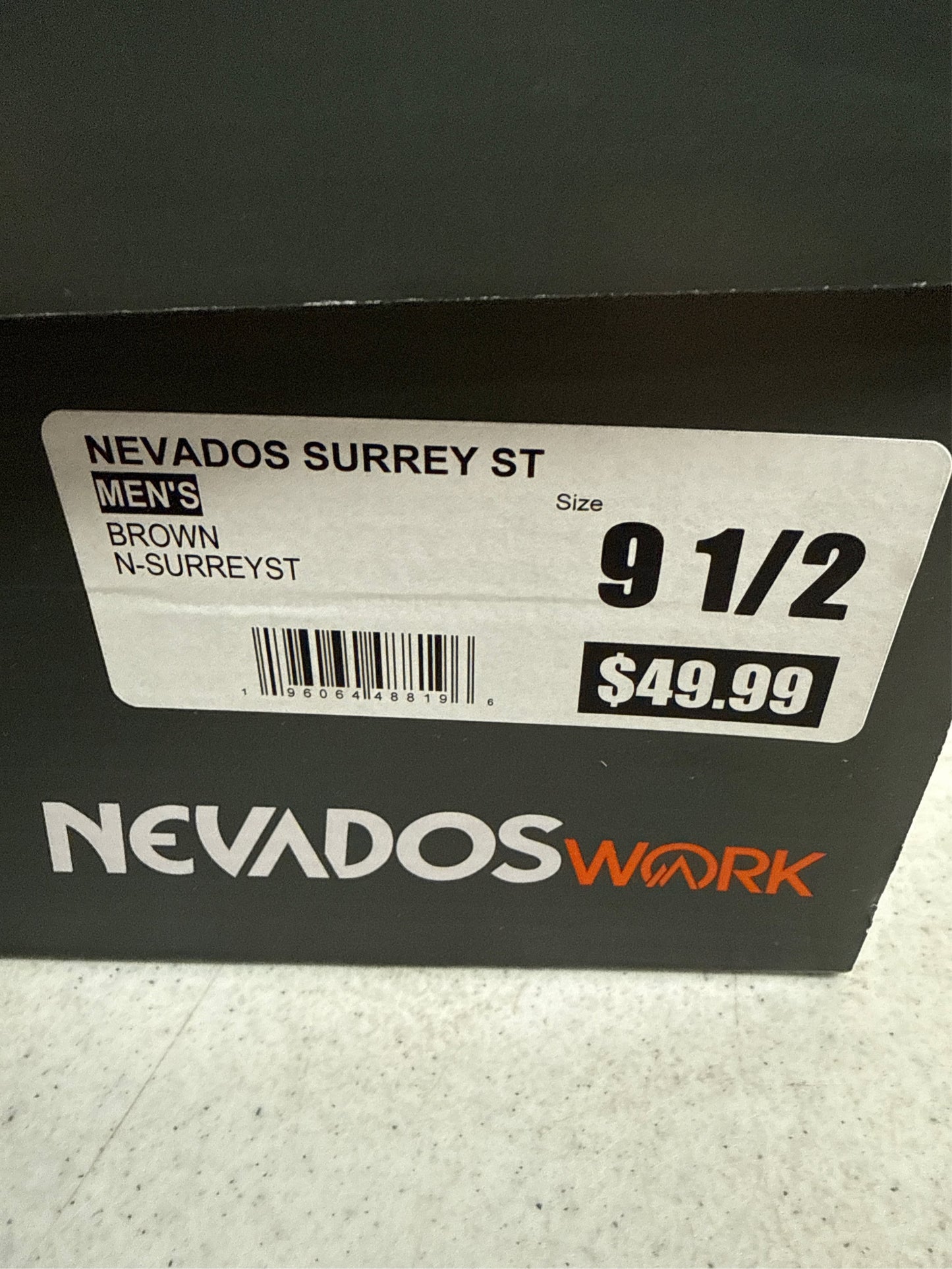 Nevados Surrey Men's Steel Toe Work Boots - Brown, Size 9.5