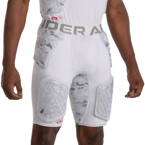 Under Armour Gameday Armour Pro 5-Pad Adult Football Girdle - White, Size Medium