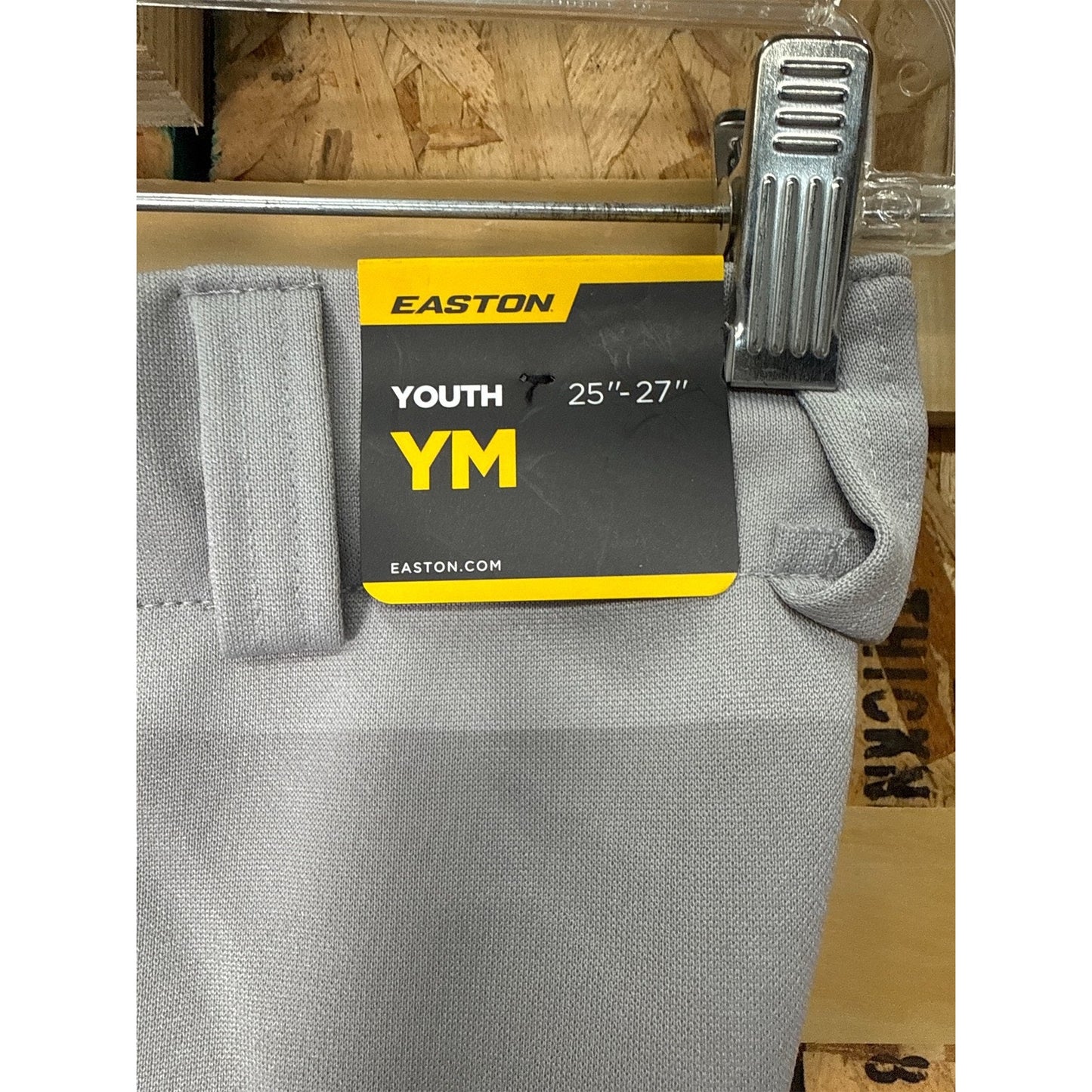 Easton Youth Pro Pull-Up Baseball Pants- Grey Youth M