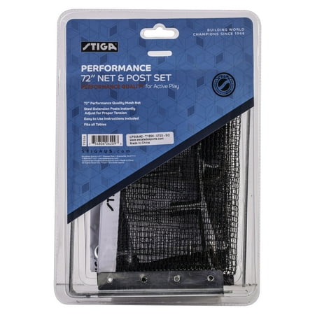 STIGA 72-Inch Table Tennis Net and Post Set - White