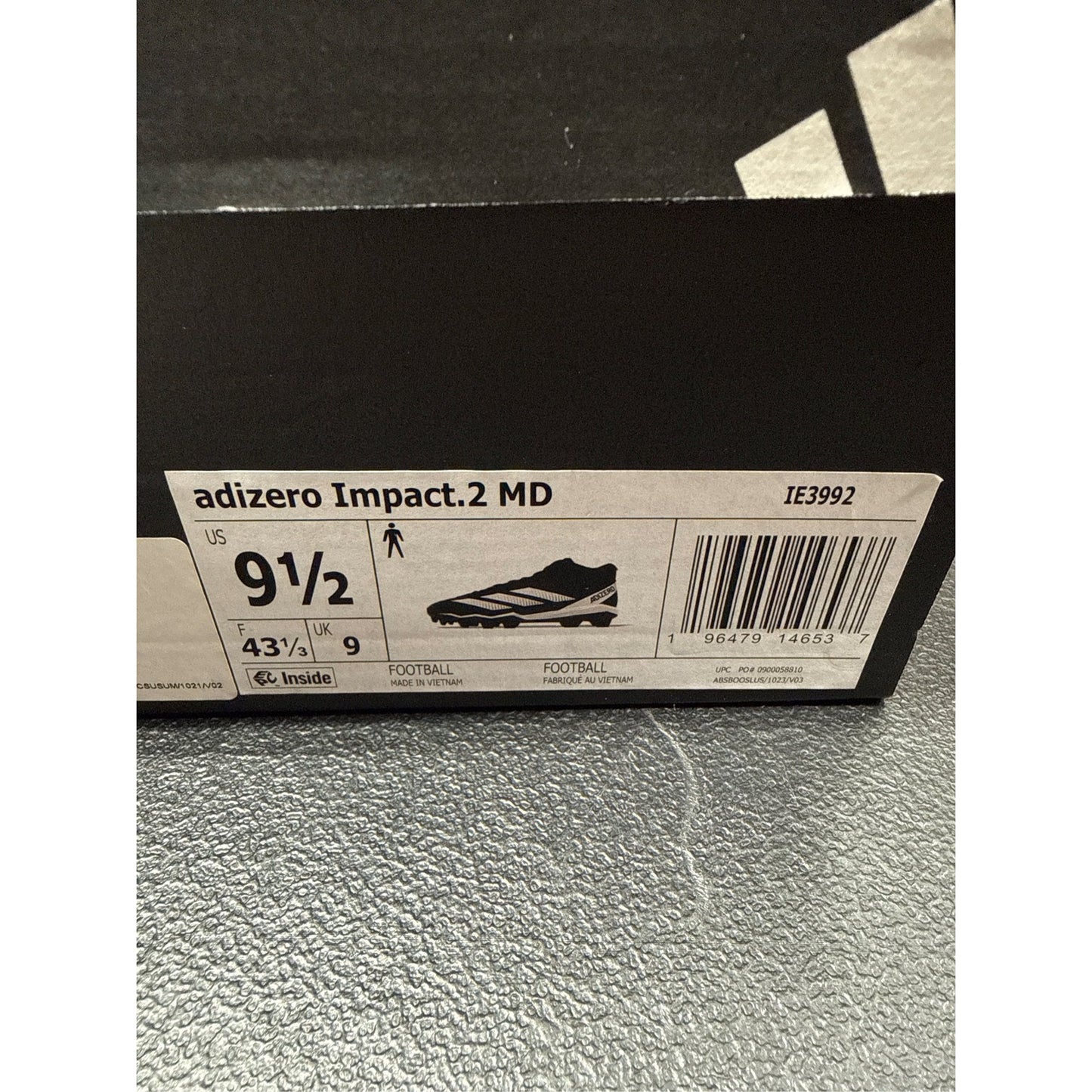 Adidas Mens Adizero Impact.2 Molded Football Cleats Size 9.5