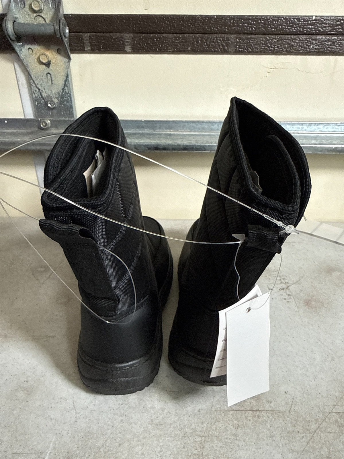 Kids' Comfortable Quilted Winter Snow Boots - Black, Size 1