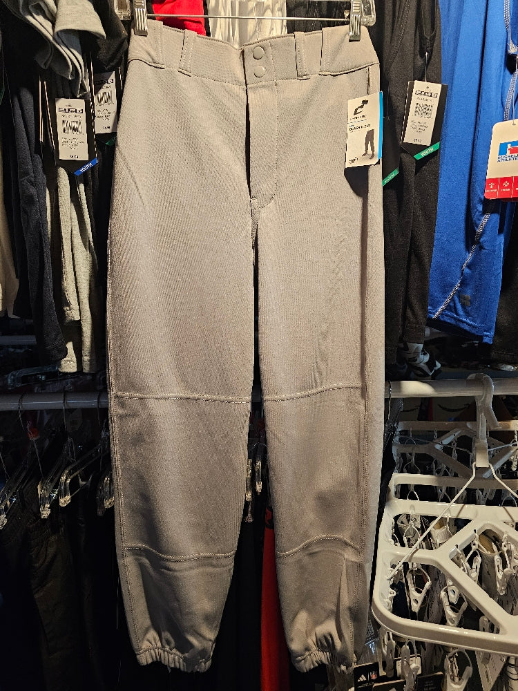 Champro Youth Classic Elastic-Bottom Baseball Pants - Gray, Size XL