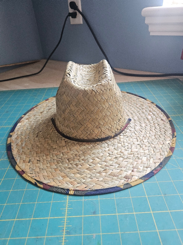 Goldcoast Sunwear Lever 4.5" Brim Straw Lifeguard Hat - Camouflage