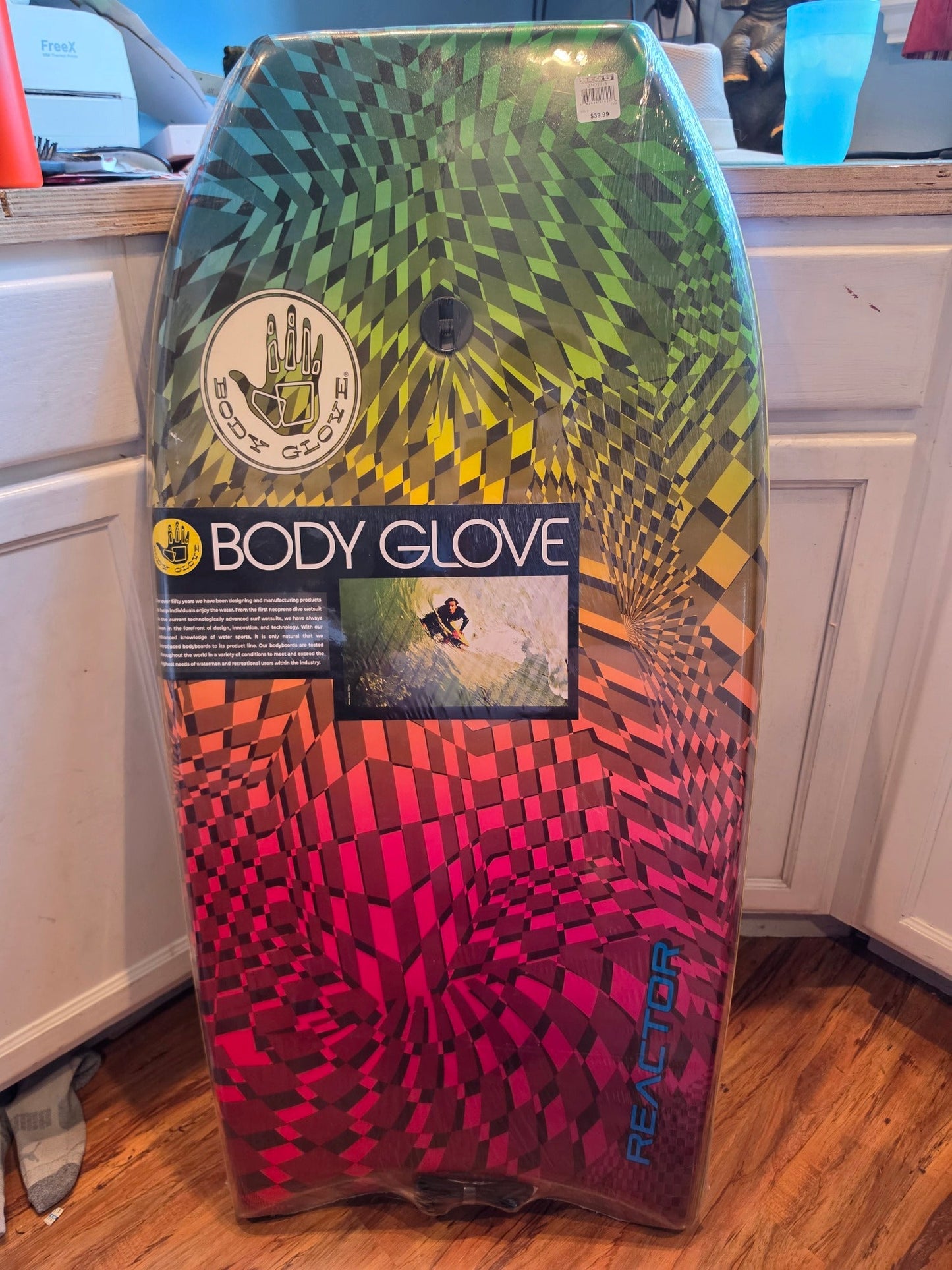 Body Glove Reactor 41" Bodyboard - Multicolor Geometric Design
