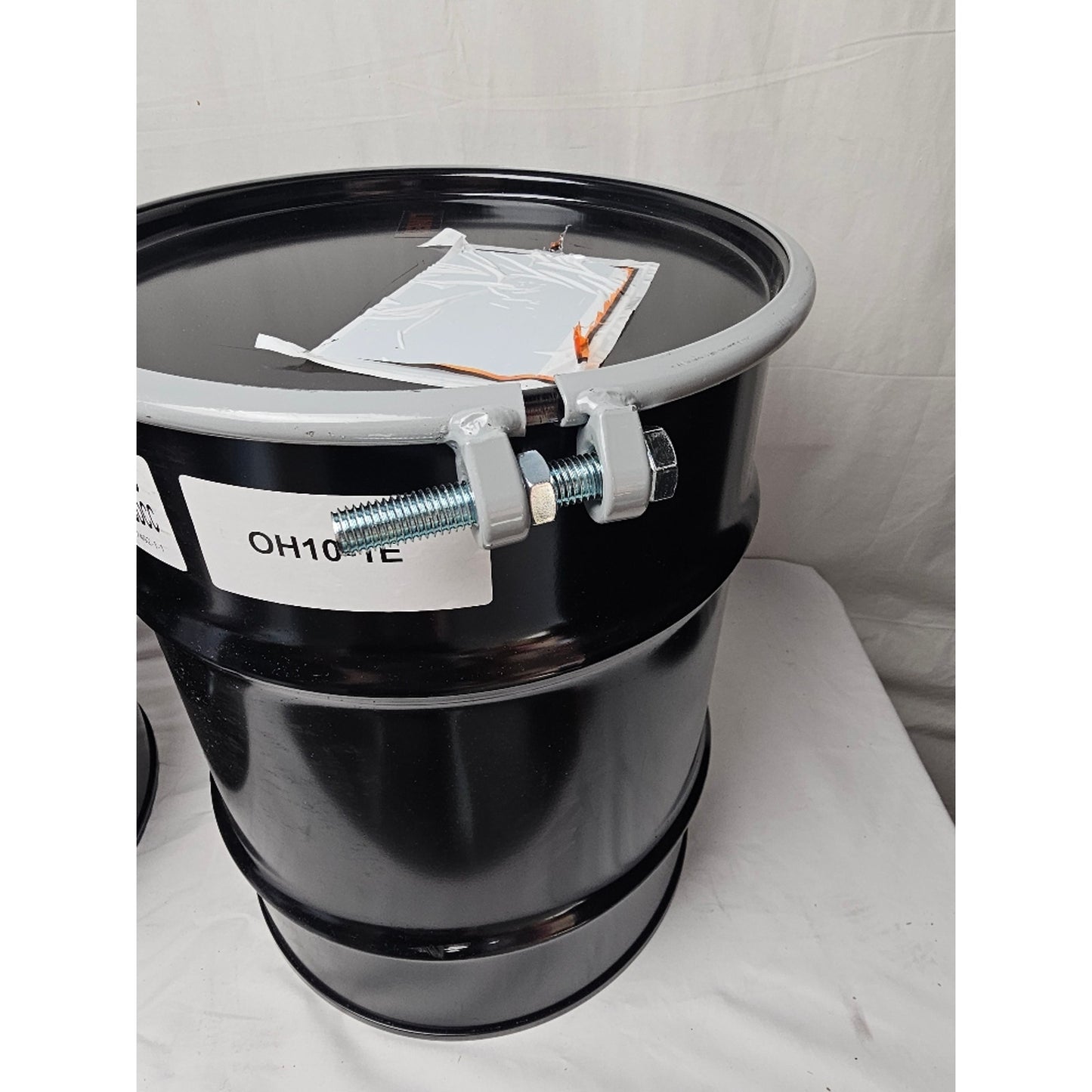 SKOLNIK Carbon Steel Open Head Drum, 10 gallons, Bolt Ring, 0.9mm Body Gauge