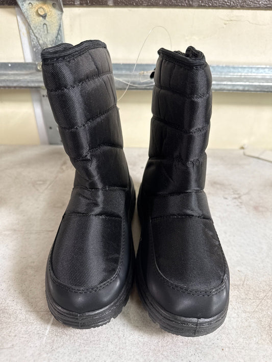 Boys' Black Quilted Winter Snow Boots - Size 1