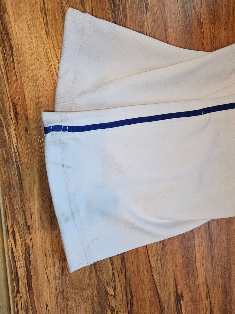 Champro Adult Triple Crown Open-Bottom Piped Baseball Pants - White/Royal, Size L
