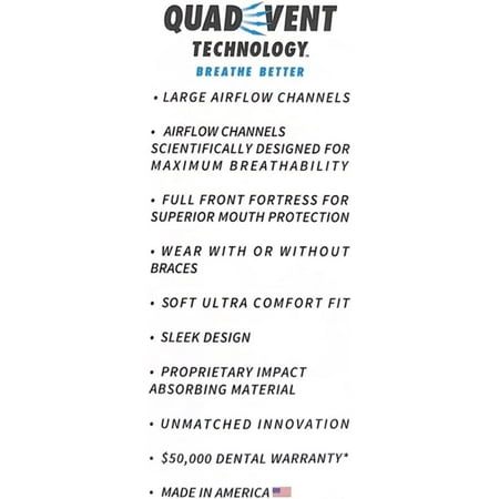 Adidas Quad Vent Lip Protector Mouth Guard with Tether - Silver, One Size
