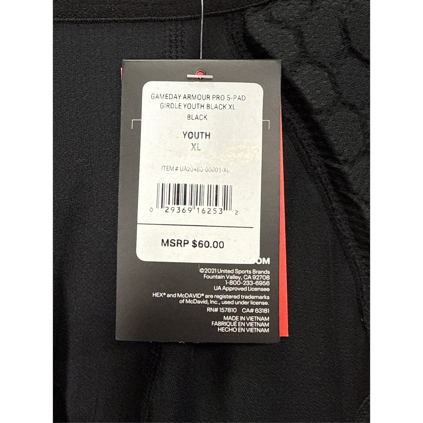 Under Armour Youth Gameday Armour Pro 5-Pad Girdle - XL