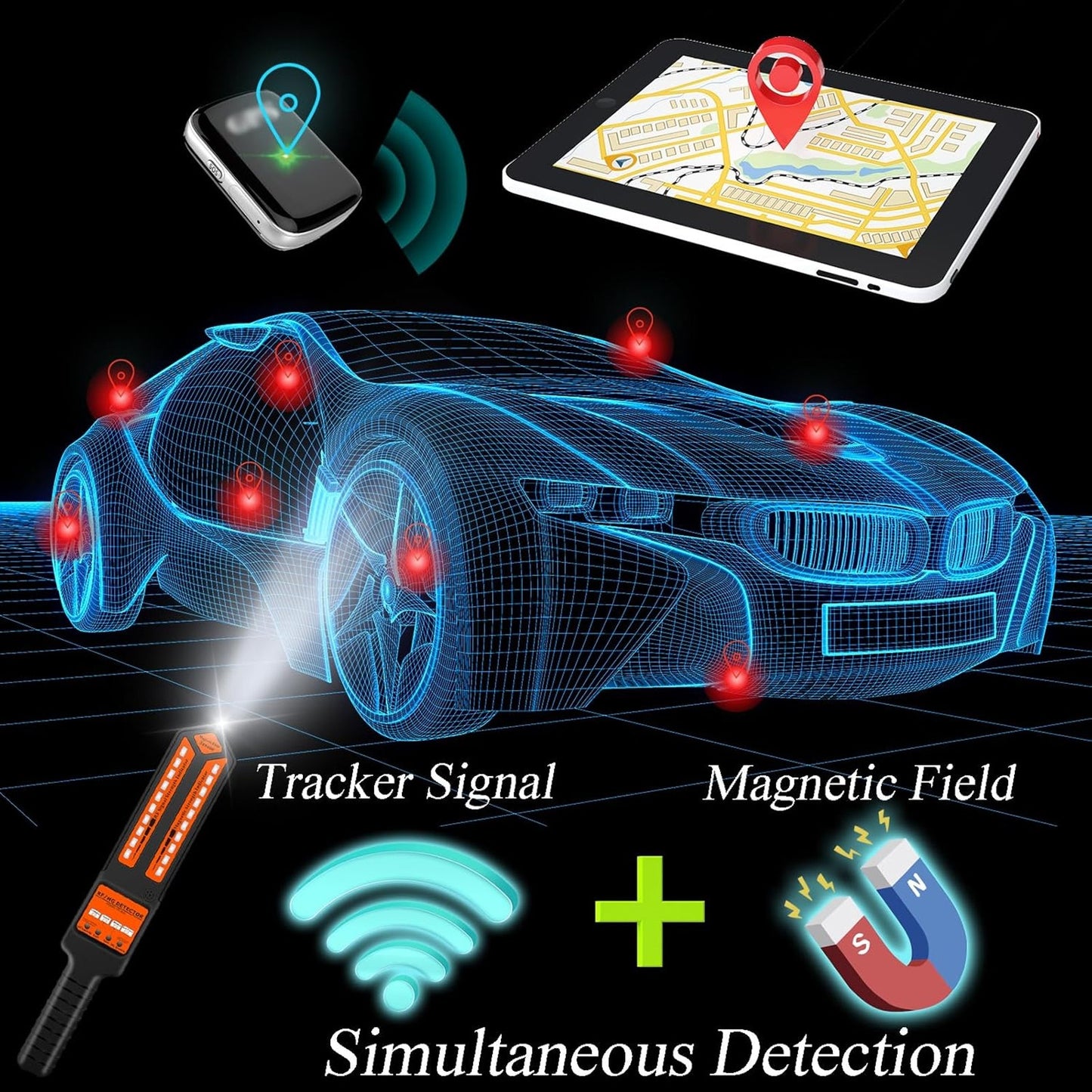 KAXYUYA Hidden Camera & Bug Detector for Privacy Protection