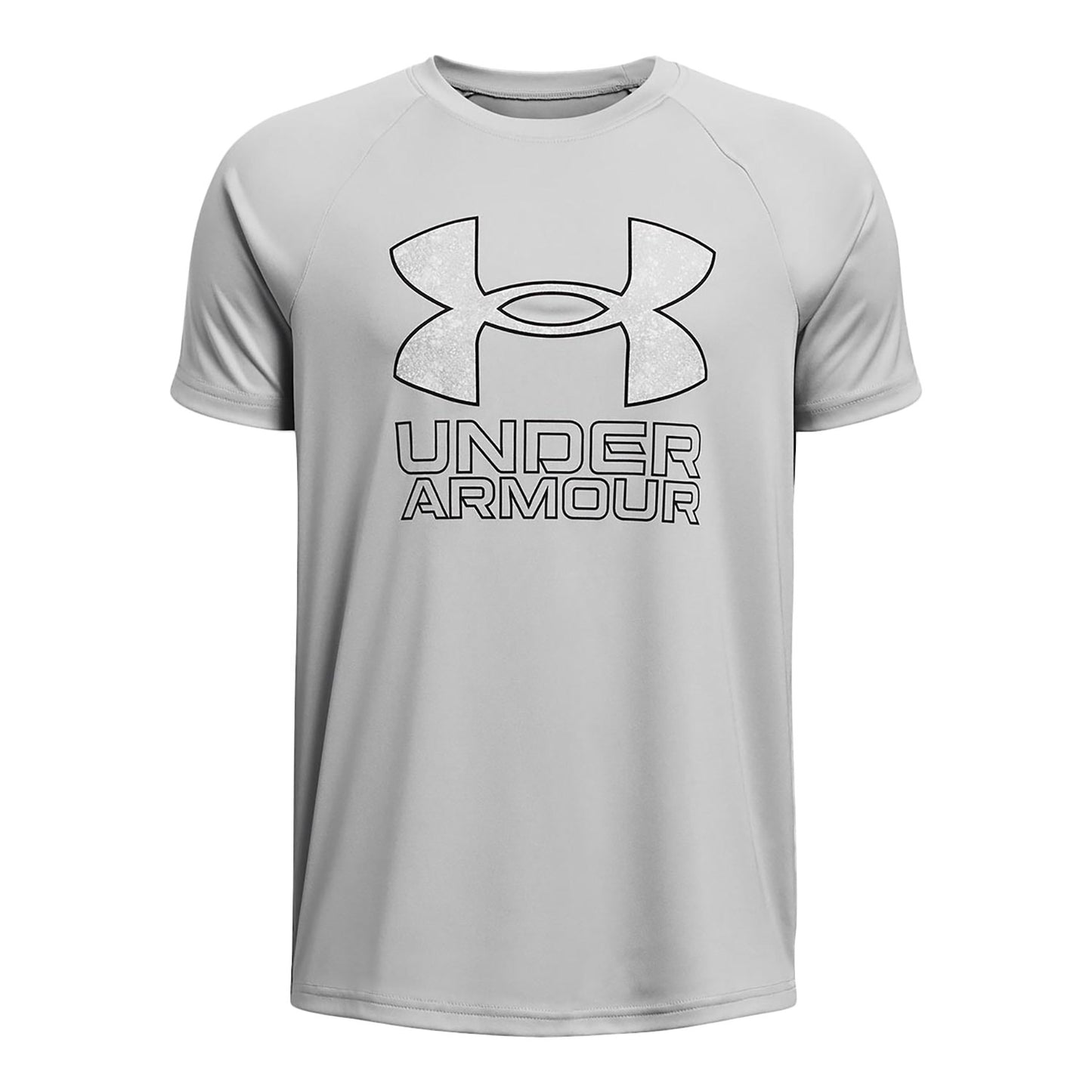 Under Armour Boys' Tech Hybrid Graphic Short Sleeve Tee, Gray - Size S