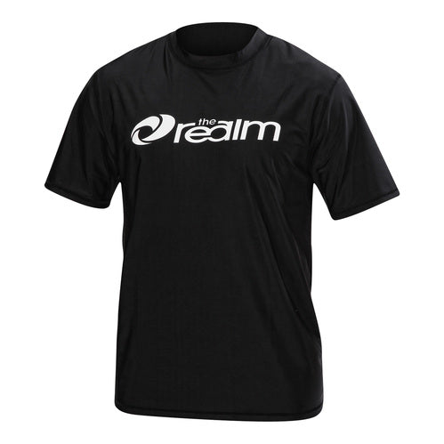 The Realm Men's Short-Sleeve Swim Tee - Black, Size L