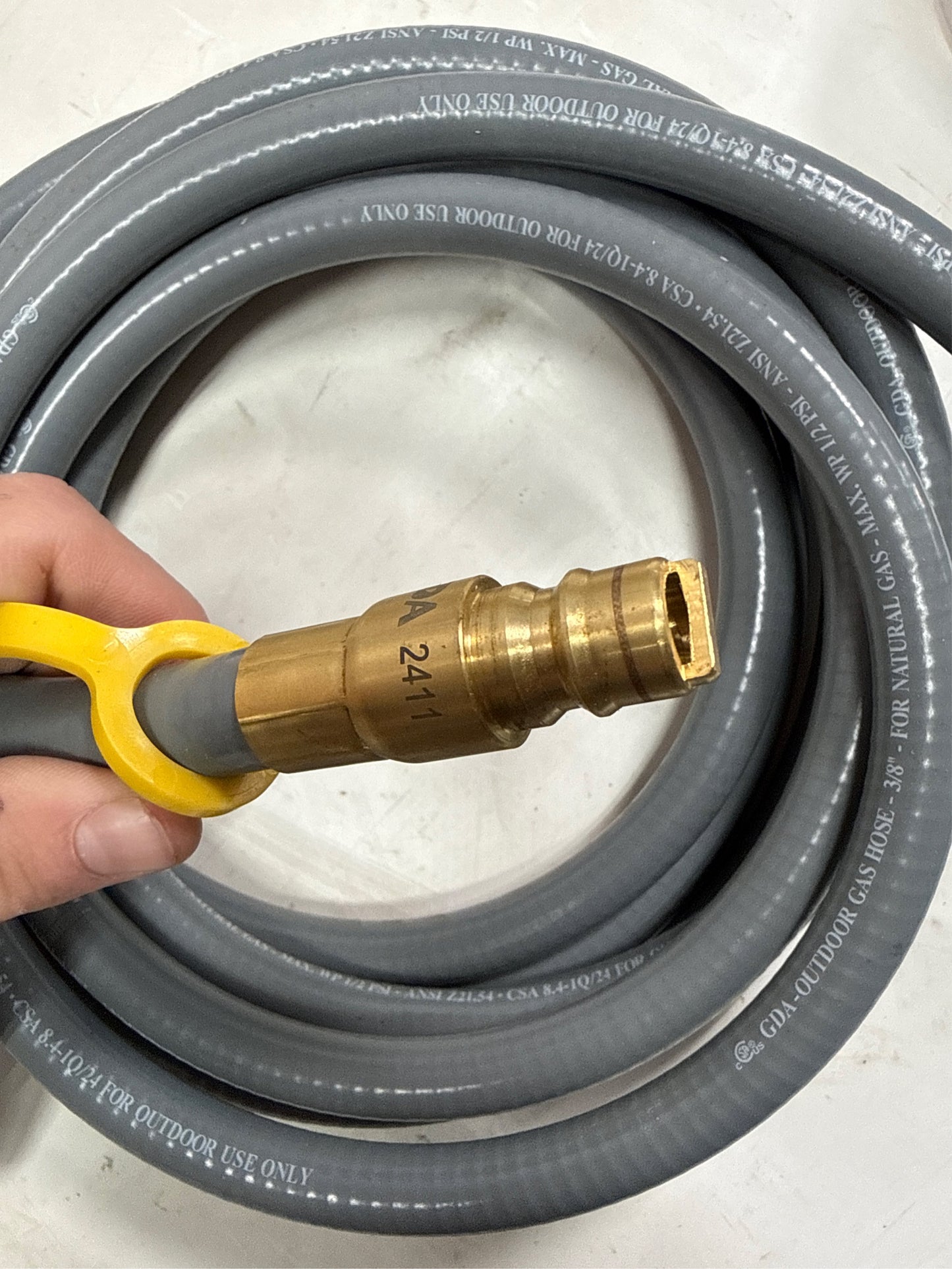 15 Feet 3/8 inch ID Natural Gas Grill Hose with Quick Connect Fittings, Natural Gas Line for Grill, Pizza Oven, Heater and More Low Pressure Appliance