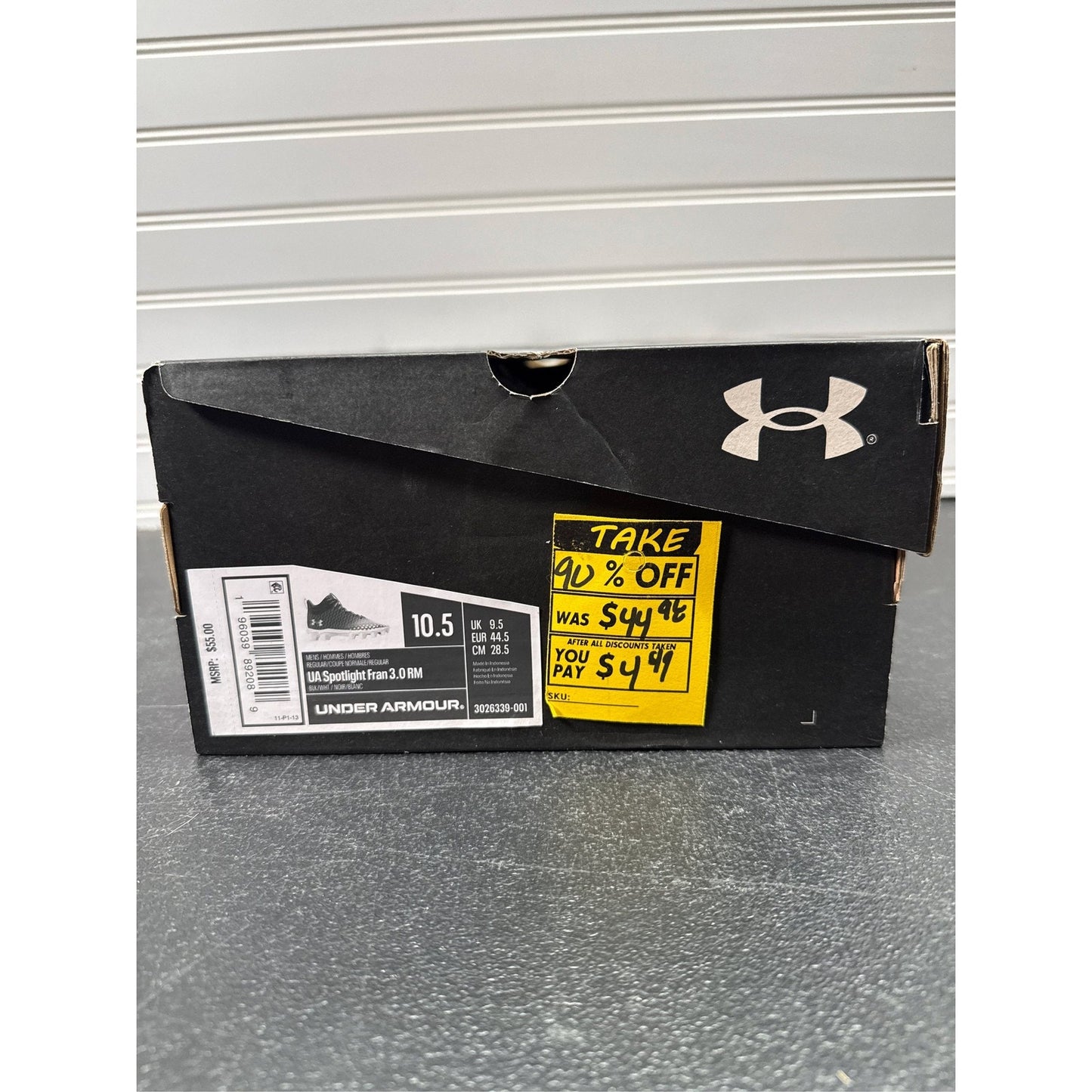 Under Armour Spotlight Franchise 3.0 RM Men's Cleats - Black Combo, 10.5