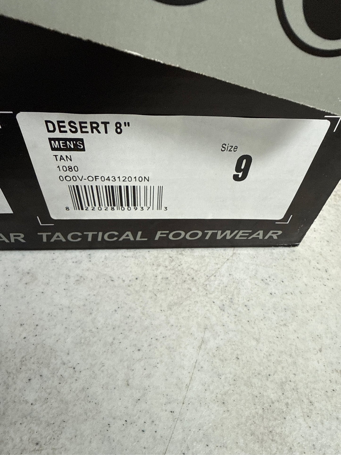 Response Gear Men's 8" Desert Service Boots - Tan, Size 9