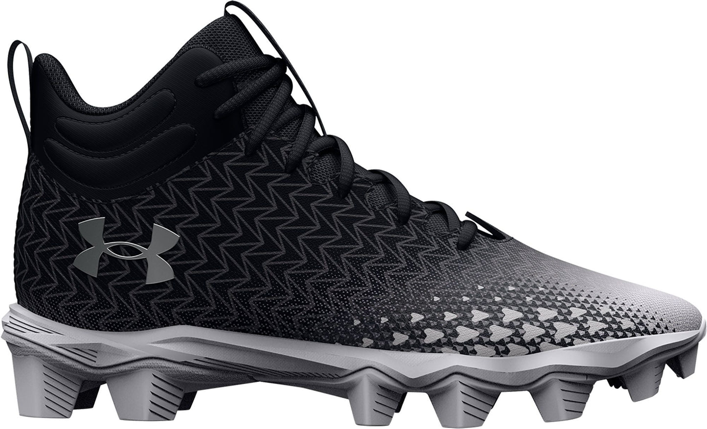 Under Armour Spotlight Franchise 3 Junior RM Football Cleats - Black/White, 12K