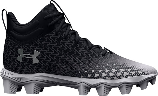 Under Armour Spotlight Franchise 3 Junior RM Football Cleats - Black/White, 12K