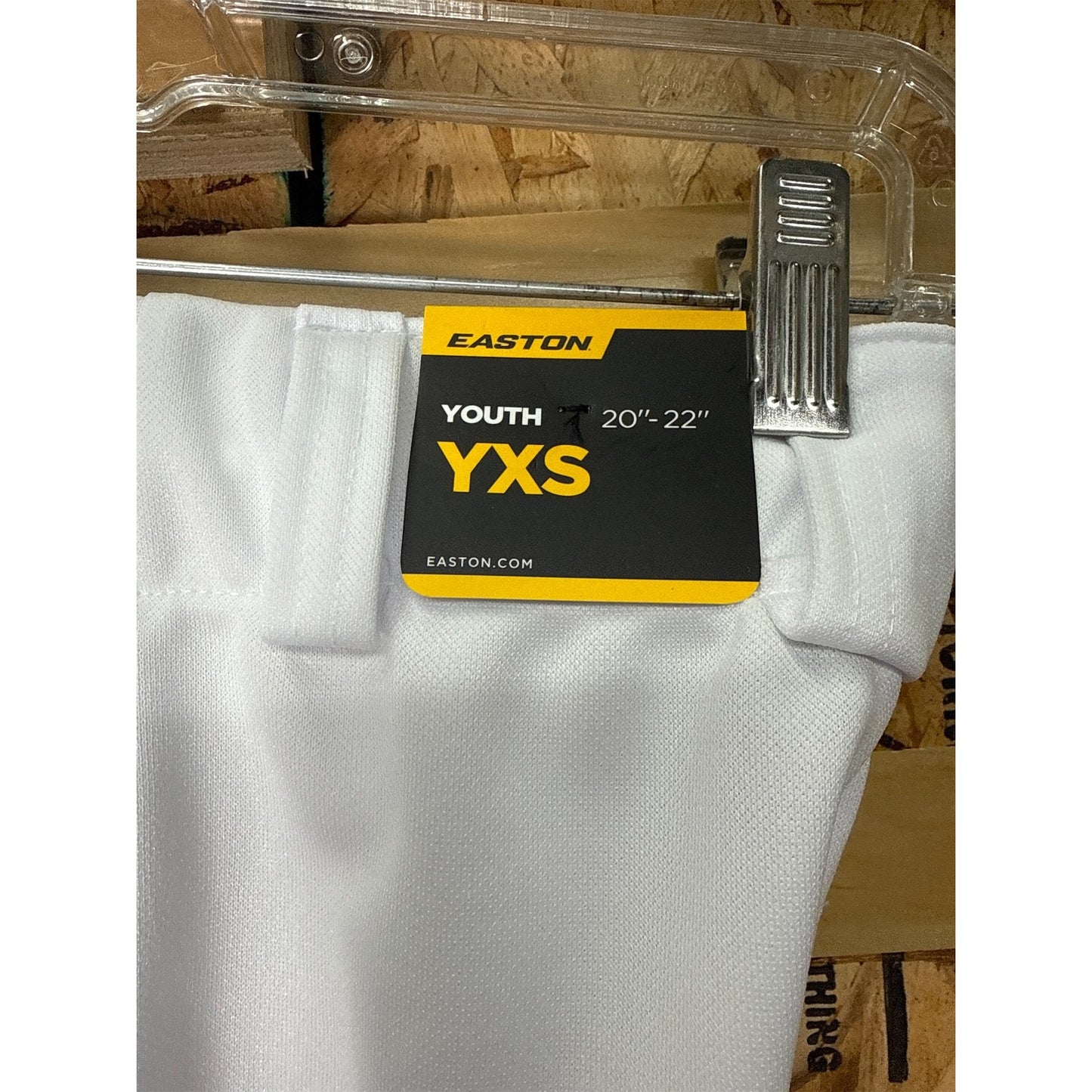 Easton Youth Pro Pull-Up Baseball Pants- White Youth XS