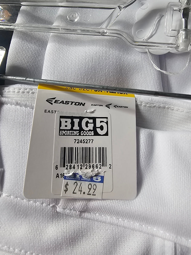 Easton Youth Hit and Run Open Bottom Baseball Pants - White