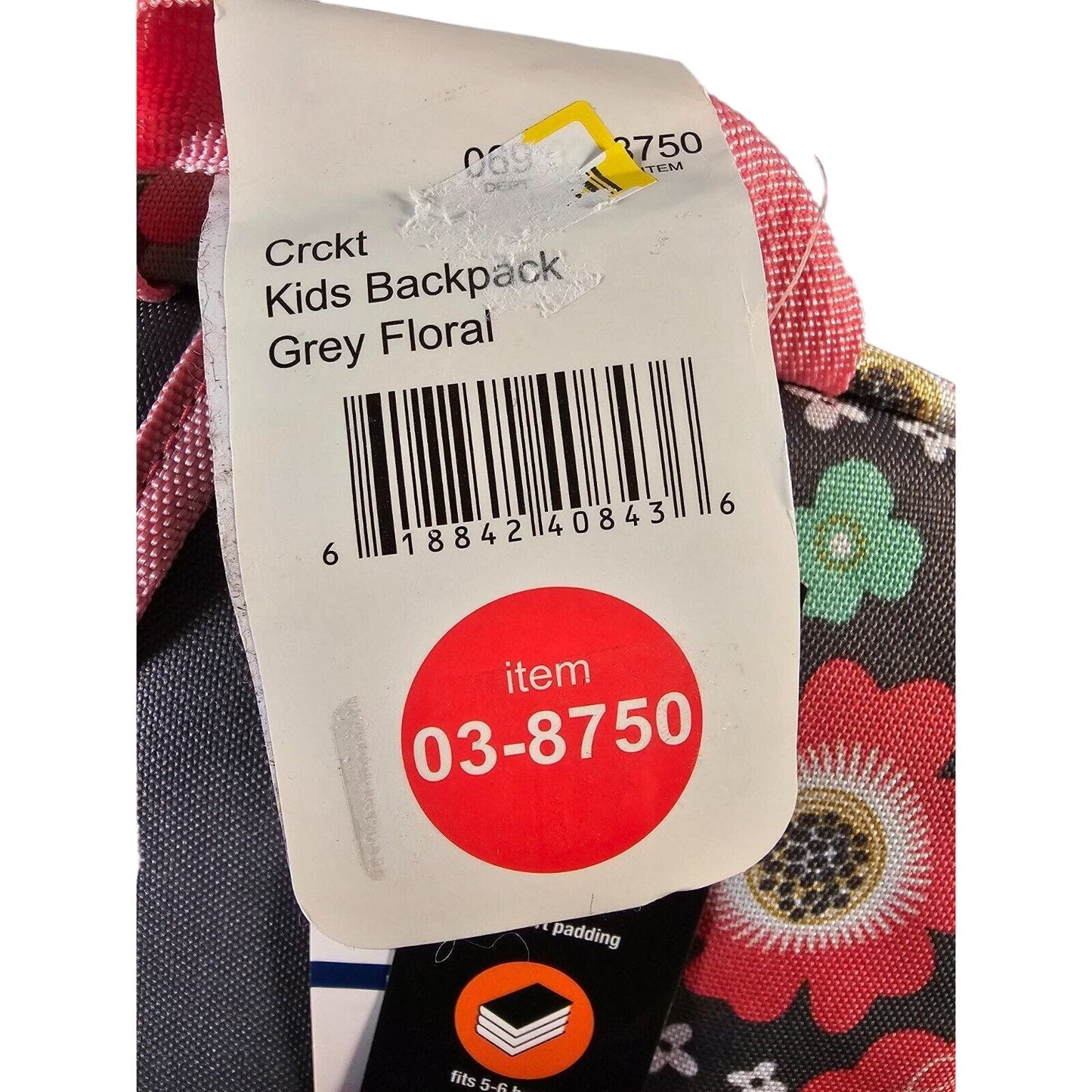 Crckt Kids' 16.5" Backpack, Gray Floral Print