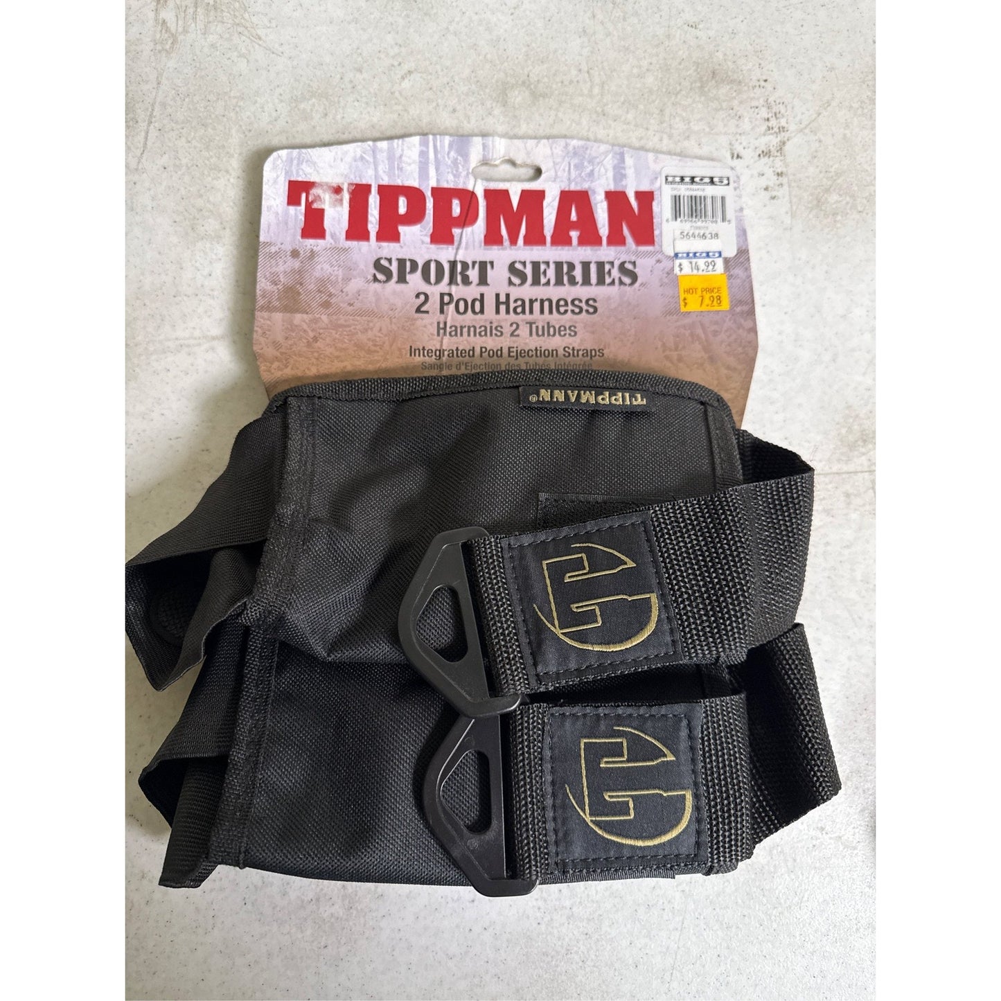 Tippmann 2-Pod Paintball Sport Harness Holds Pods Only, Black