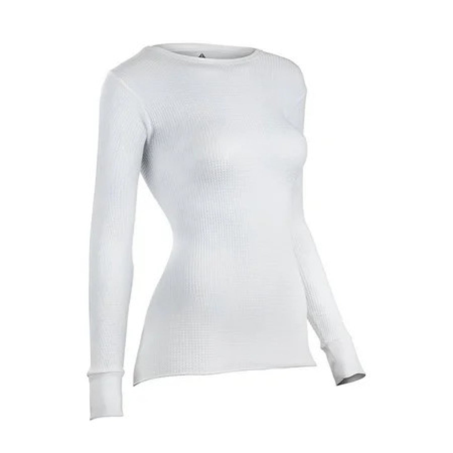 Indera Women's White Warmwear Traditional Waffle Knit Thermal Top