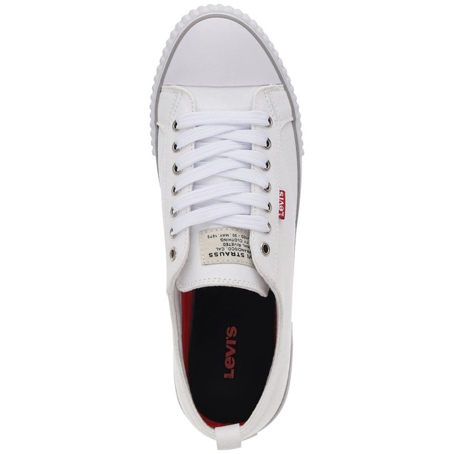 Levi's Men's Anikin Low Top Sneakers - White - Size 8 - All-Day Comfort