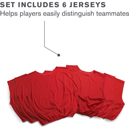SKLZ Youth Practice Training Vests, 6-Pack - Red