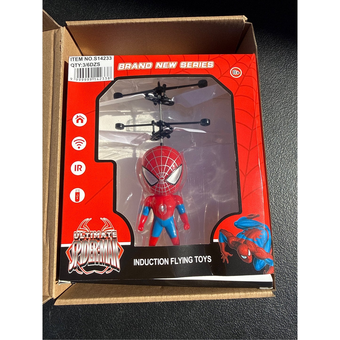 Marvel 3.5 Inch: Spider-Man Flying Figure IR Helicopter (Marvel, Spider-Man)