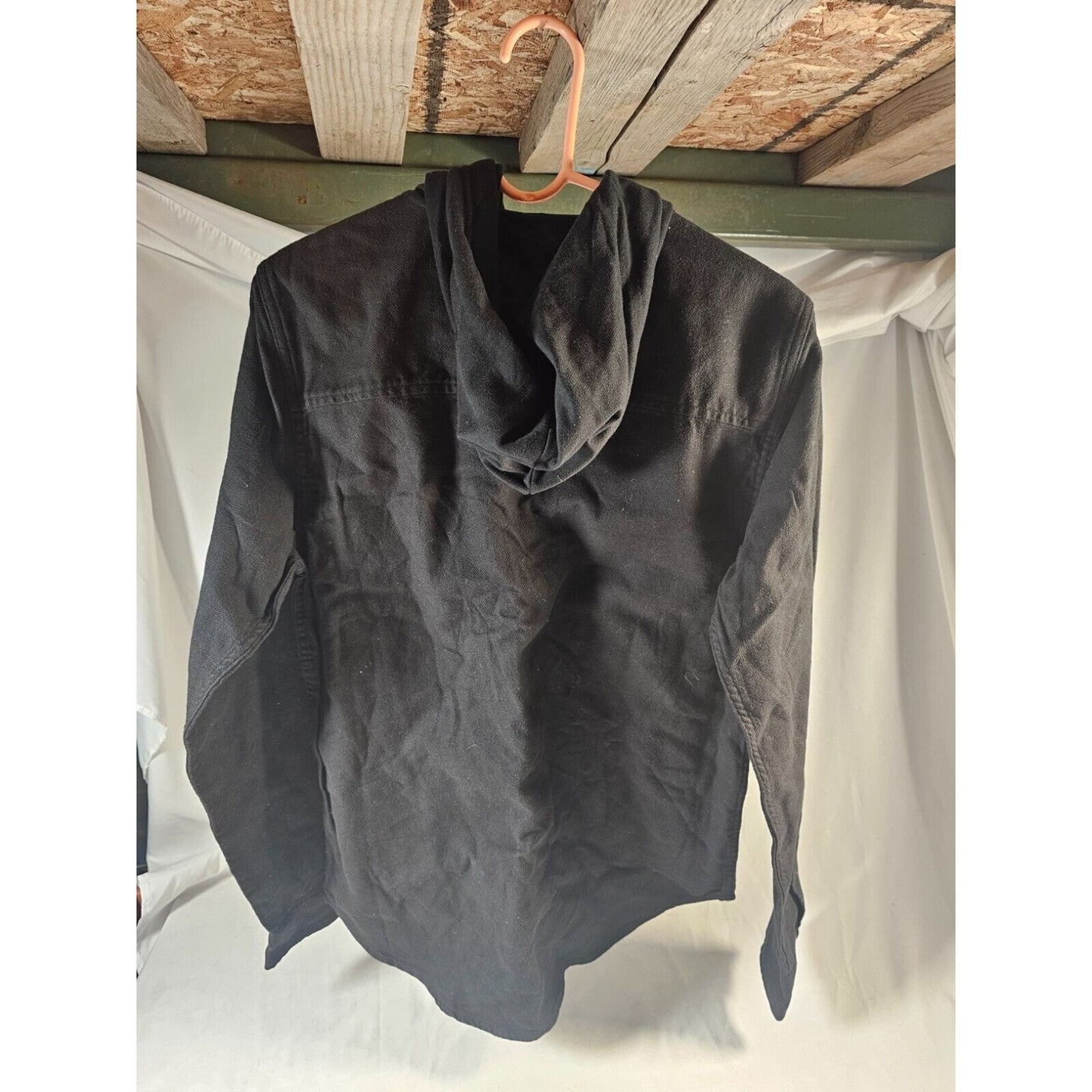 Original Use Hooded T Shirt Long Sleeve, Black, Size S