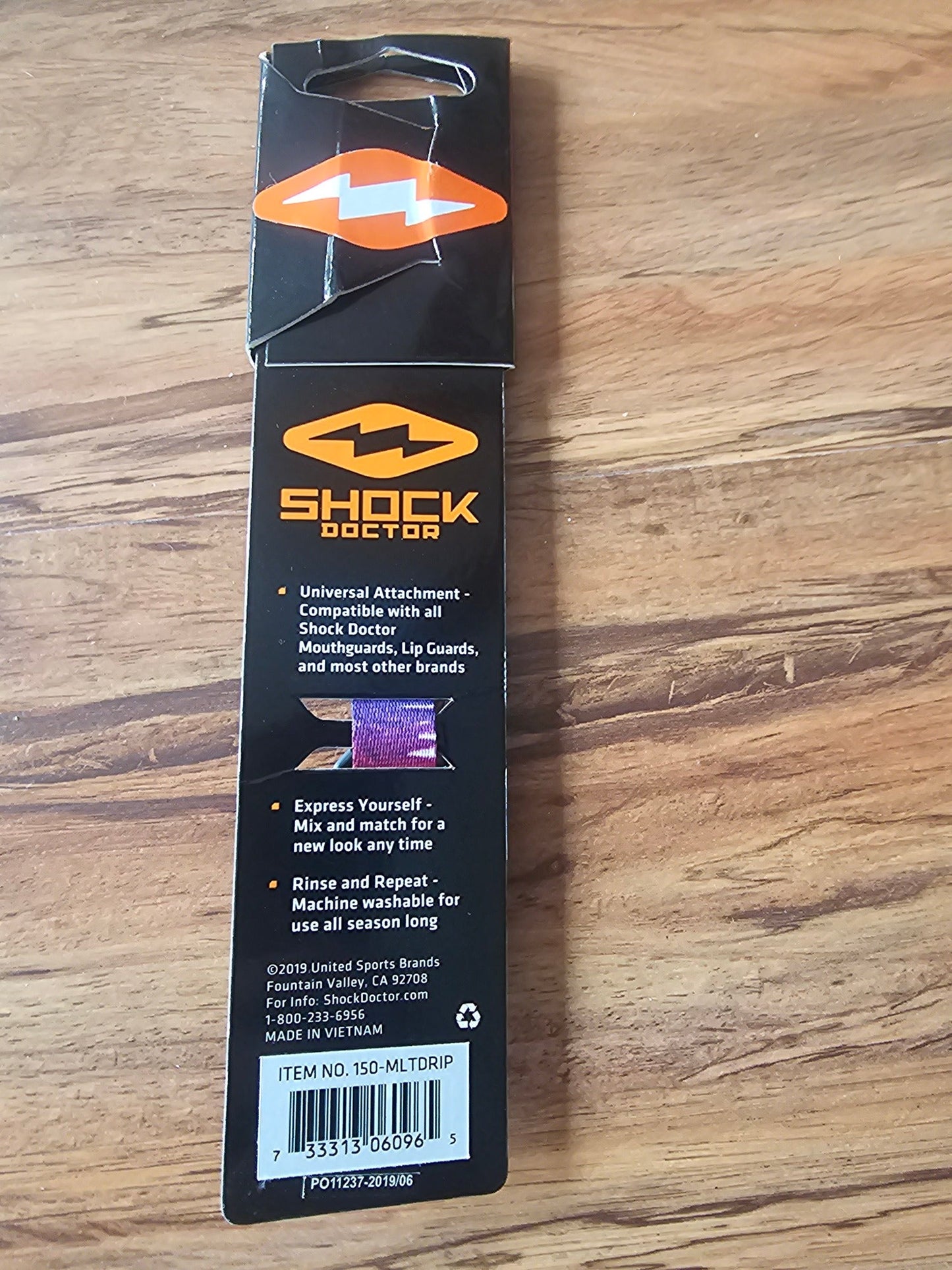 Shock Doctor Multi Drip Universal Mouthguard Tether - Multicolor