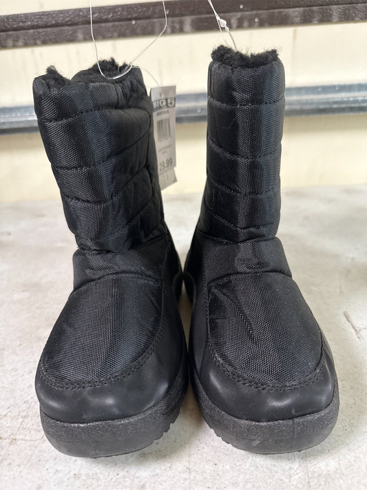 Junior Boys' Black Snow Boots - Size 2